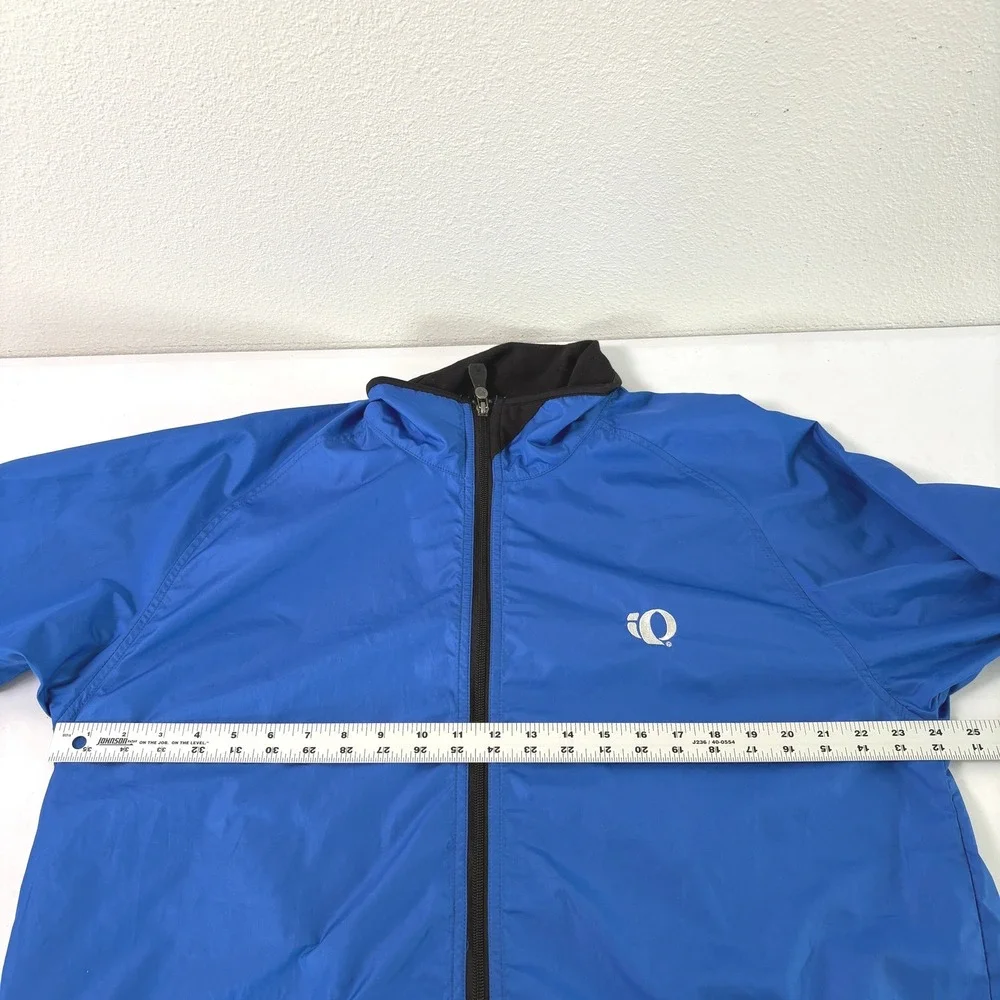 Pearl Izumi Cycling Windbreaker Jacket Mens XL Blue Reflective Full Zip Vintage